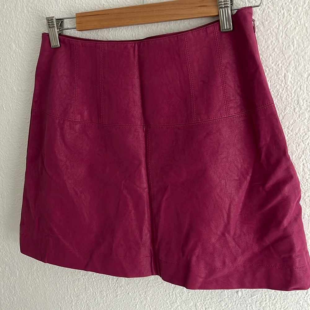 Free people magenta mini skirt